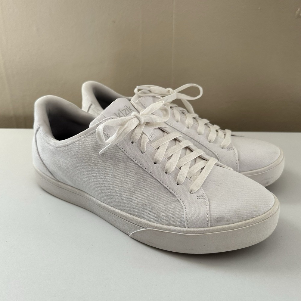 Kizik Irvine Sneaker Size 9.5 Wide Womens White Slip On Hands Free Low Profile - Picture 2 of 8